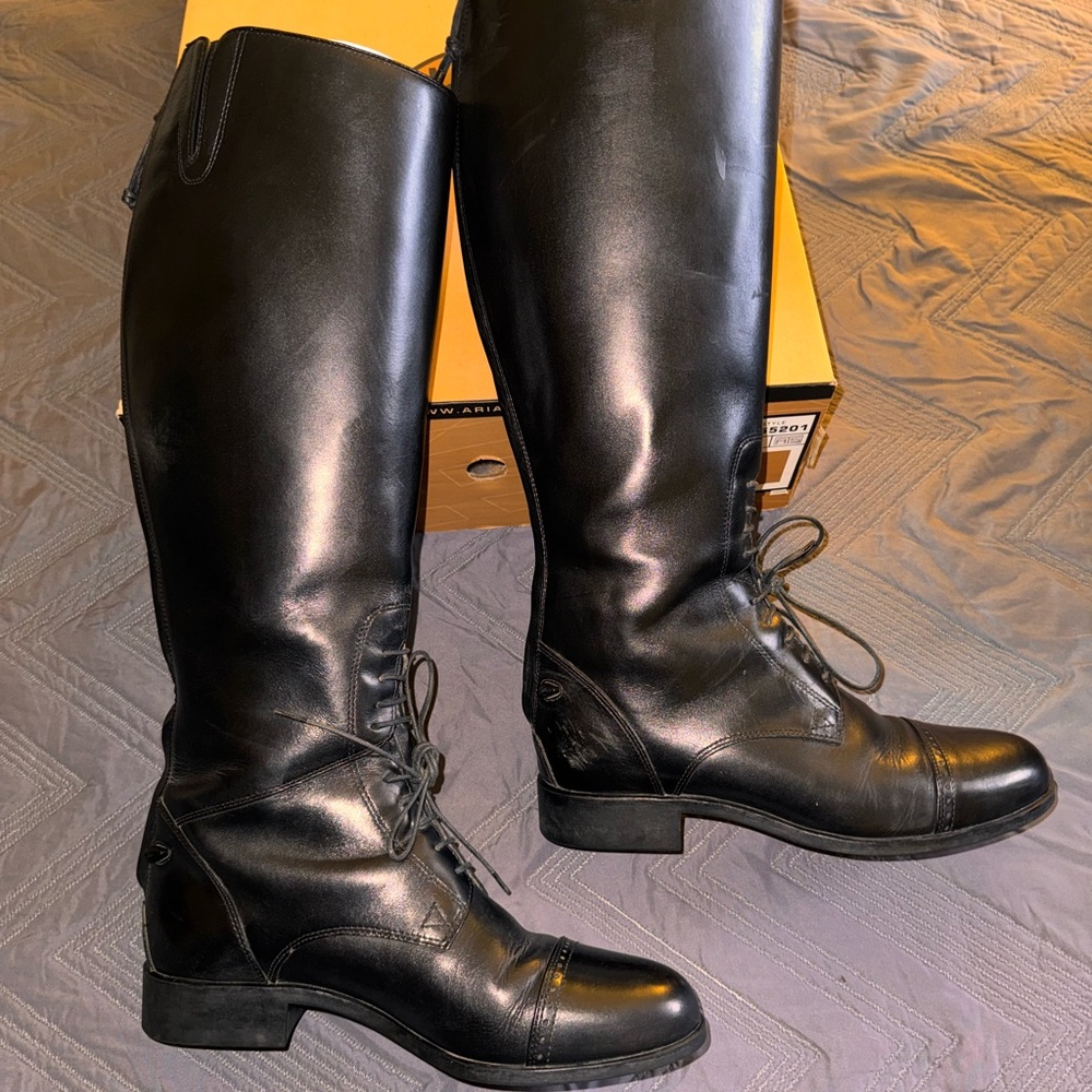 Ariat Tall Black Leather Riding Boots